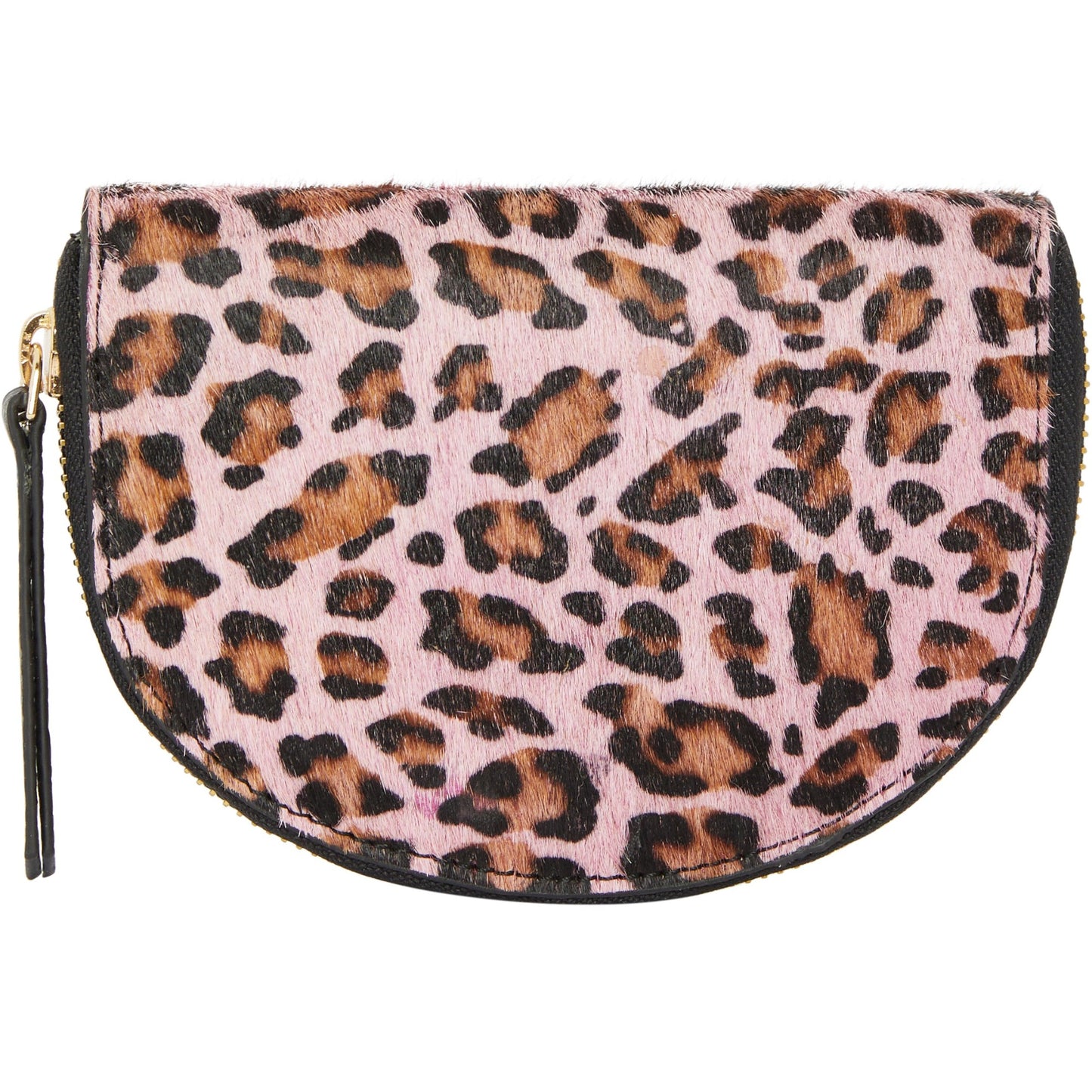 Pink Leopard Print Leather Half Moon Coin Purse Brix and Bailey At Sostter