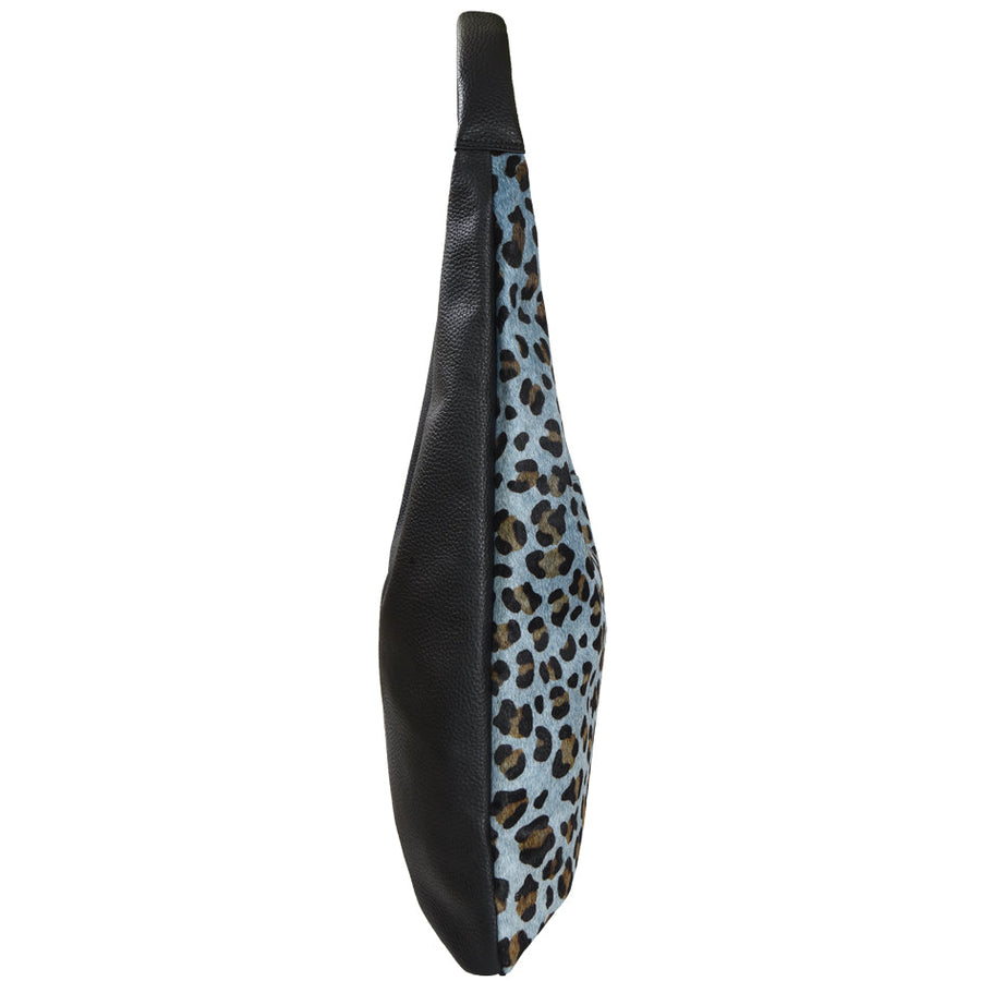 Blue Animal Print Leather Boho Bag – Eco-Friendly & Stylish by Brix + Bailey at brixbailey.com