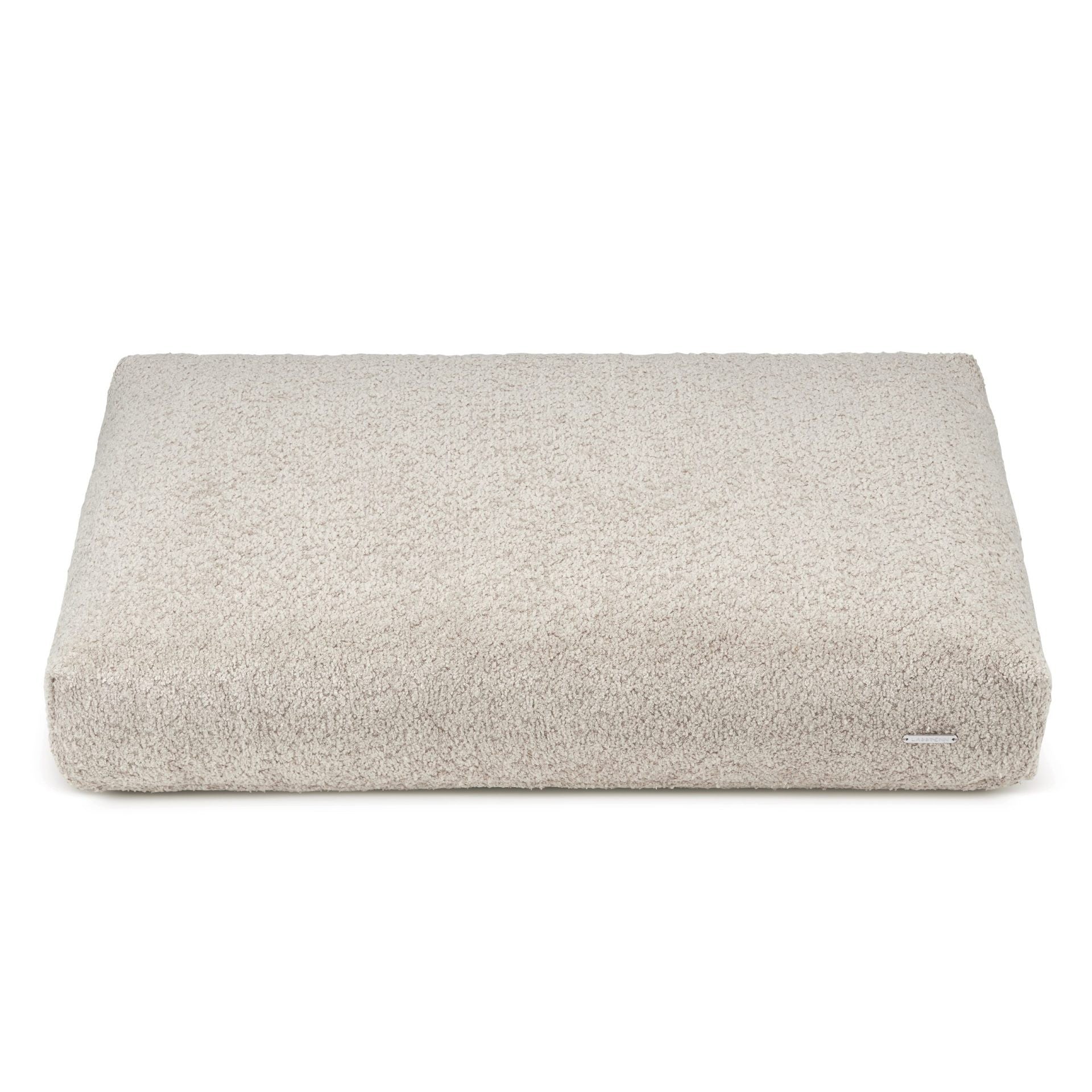 bold statement light beige buklaa cushion with deep 3d texture and plush loop yarn
