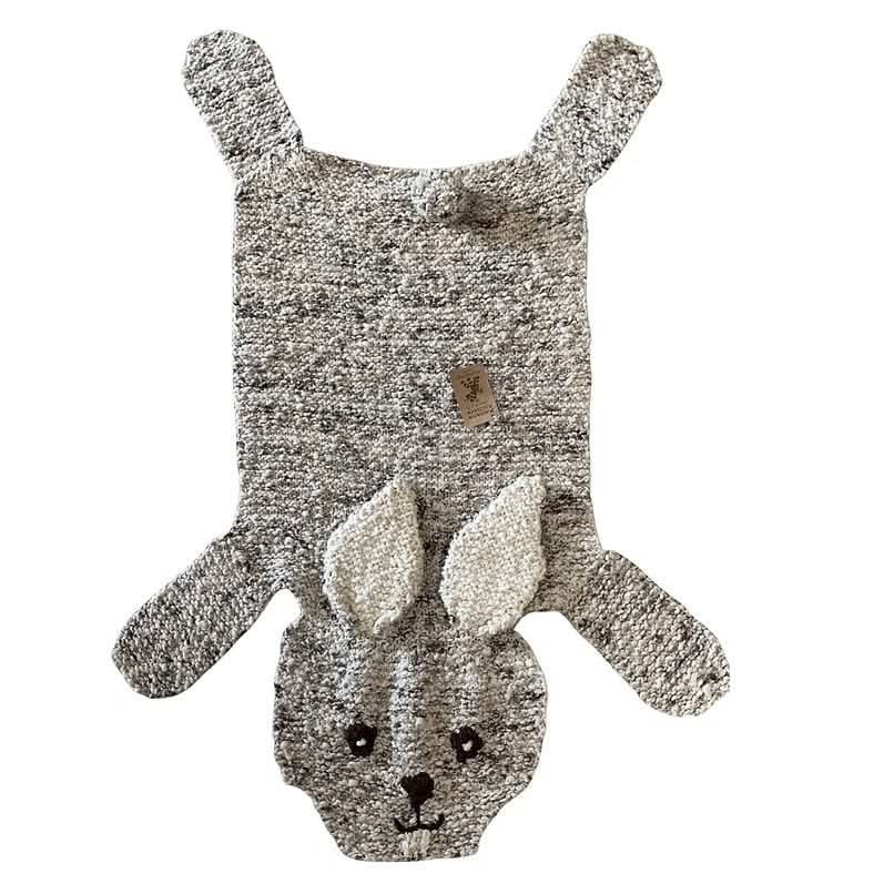 Organic Wool Play Mat and Nursery Rug Bunny