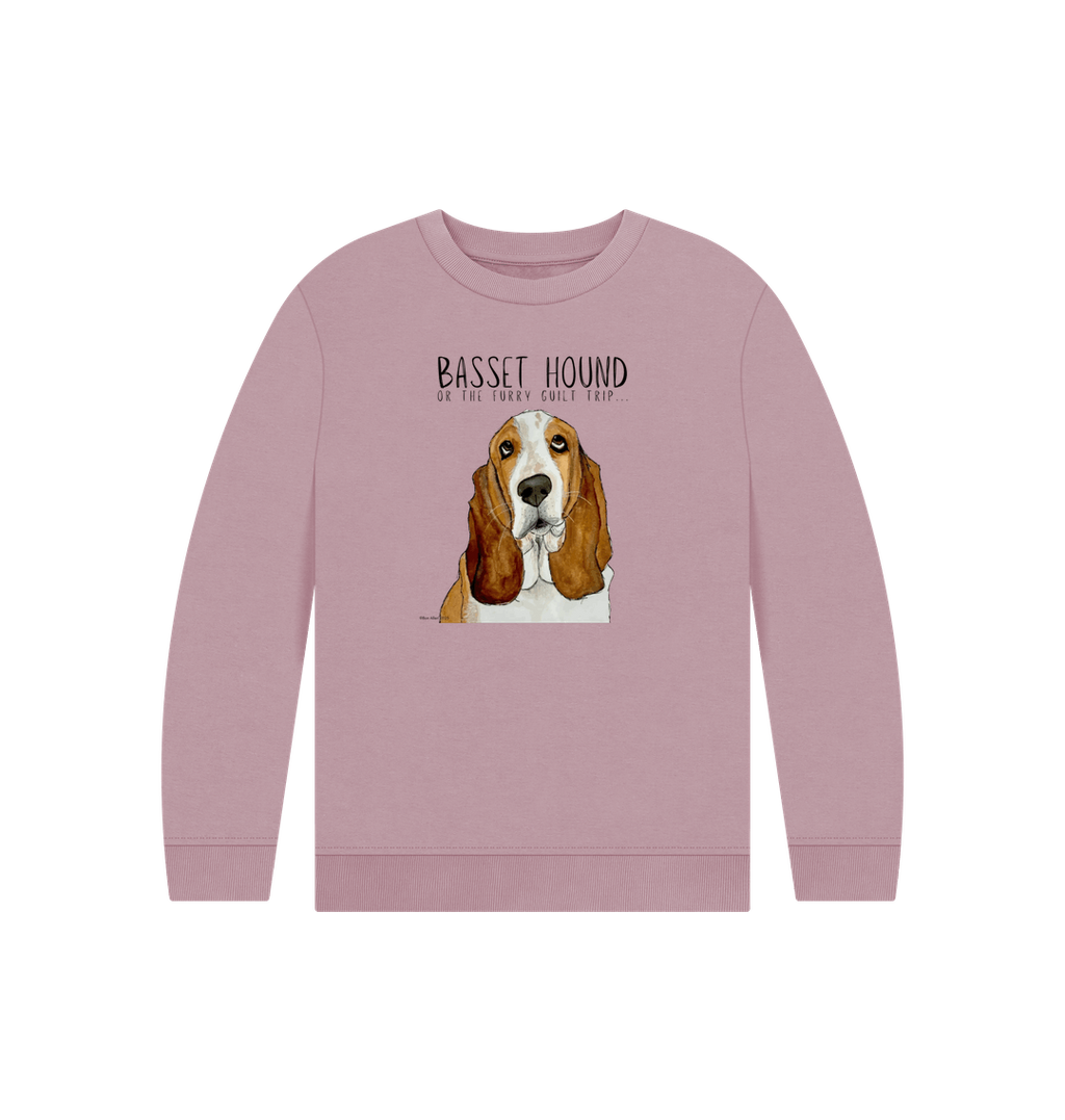 Basset Hound Child's Sweatshirt: Cozy Guilt Trip, Now in Sweatshirt Form!
