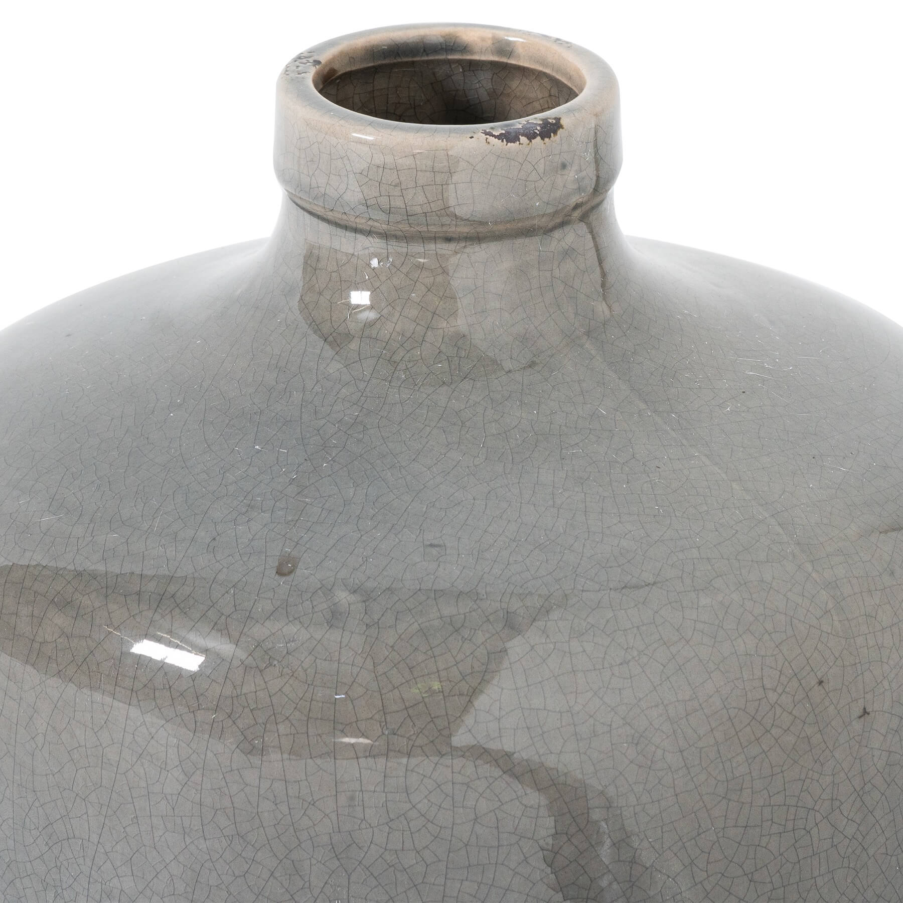 Handcrafted grey ceramic vase with organic form and artisanal glaze, perfect for modern minimalist interiors. by Sostter at brixbailey.com