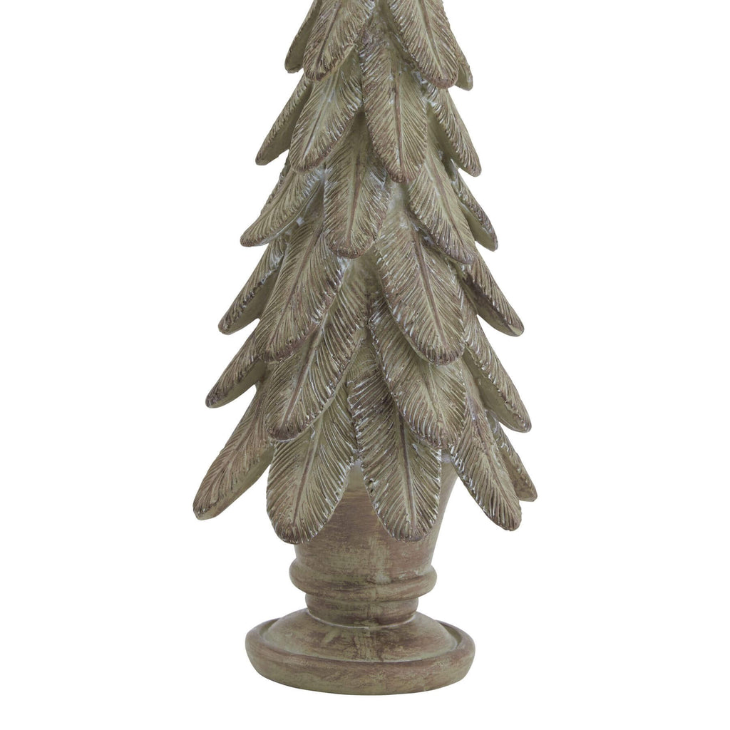Handcrafted spruce resin sculpture in warm brown, 24cm tall with lifelike branches and organic wood finish. by Sostter at brixbailey.com