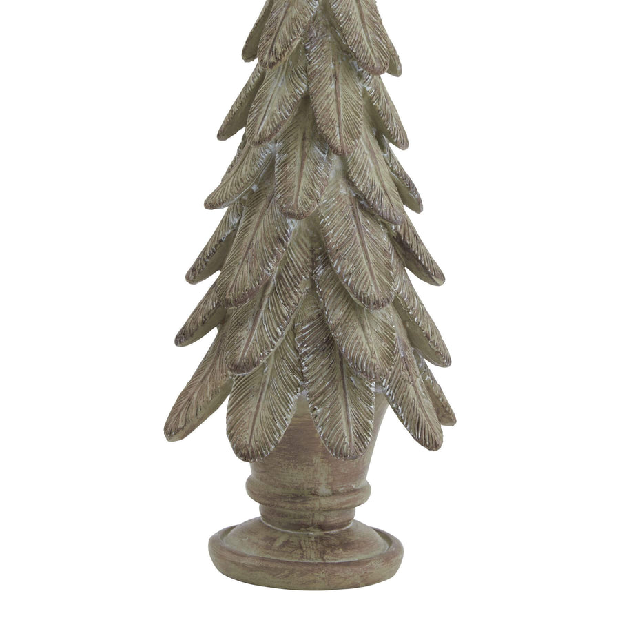 Handcrafted spruce resin sculpture in warm brown, 24cm tall with lifelike branches and organic wood finish. by Sostter at brixbailey.com