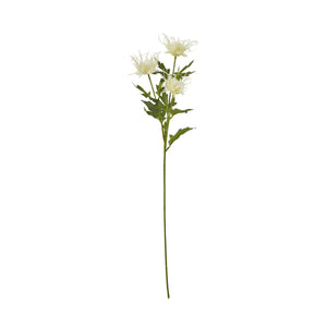 Cream faux sea holly spray with feathery blooms, 67 cm tall, for coastal home decor. by sostter at brixbailey.com