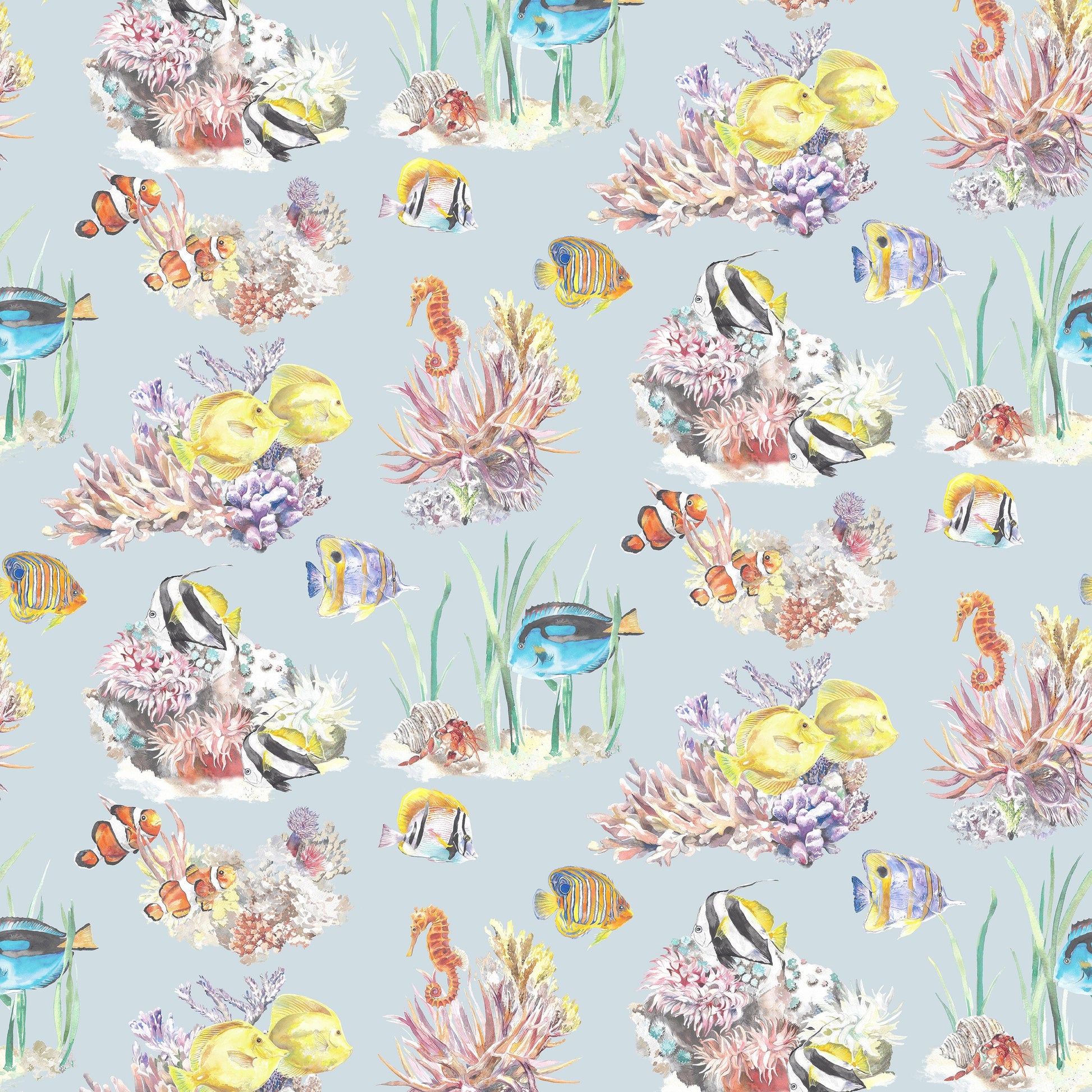 Coral Reef Watercolour Wallpaper