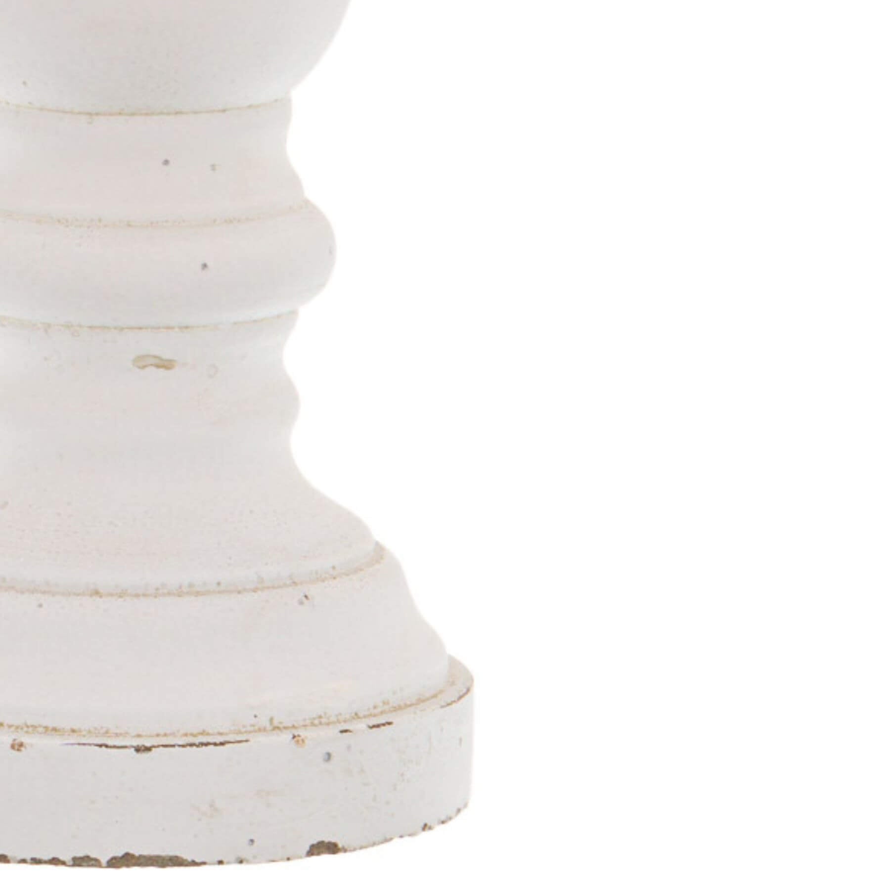 Minimalist white ceramic column decor, 45cm tall with architectural silhouette, matte finish for modern interiors by Sostter at brixbailey.com