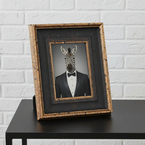 Black antique gold beaded photo frame, 5x7, handcrafted wood with intricate detailing, elegant home decor accent. by sostter at brixbailey.com