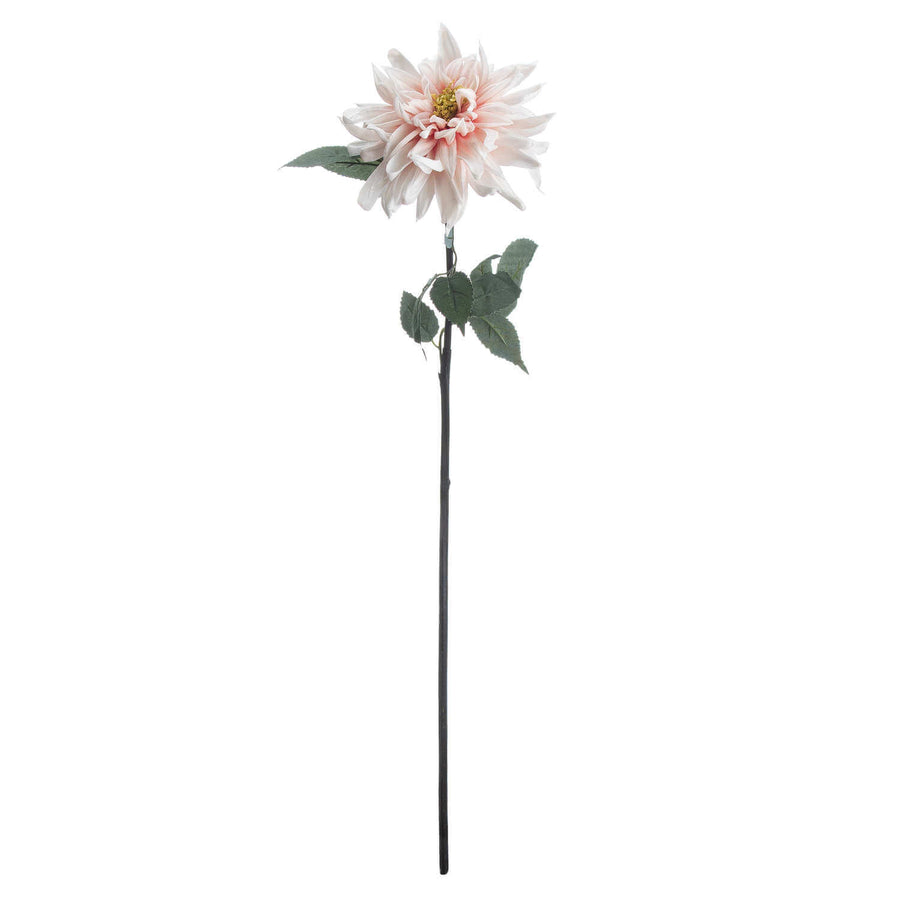 Artificial pink dahlia stem with lifelike petals, 70cm tall, soft romantic hue, fade-resistant fabric for home decor by Sostter at brixbailey.com