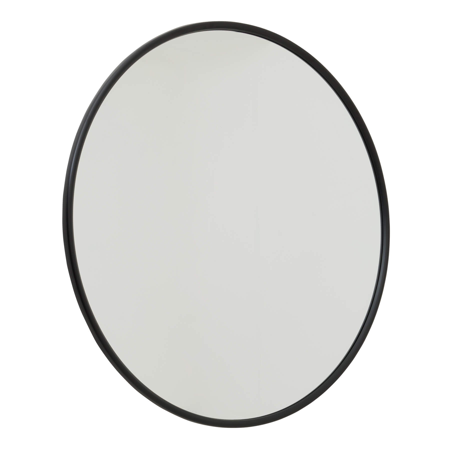 120cm floating black circle mirror with thin metal frame for modern decor by Sostter at brixbailey.com