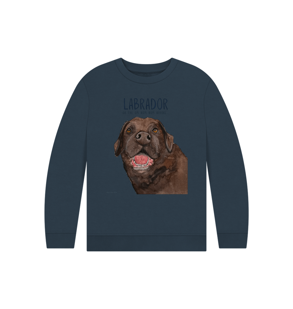 Crumb Catcher in Chief – The Chocolate Labrador Kids' Sweatshirt