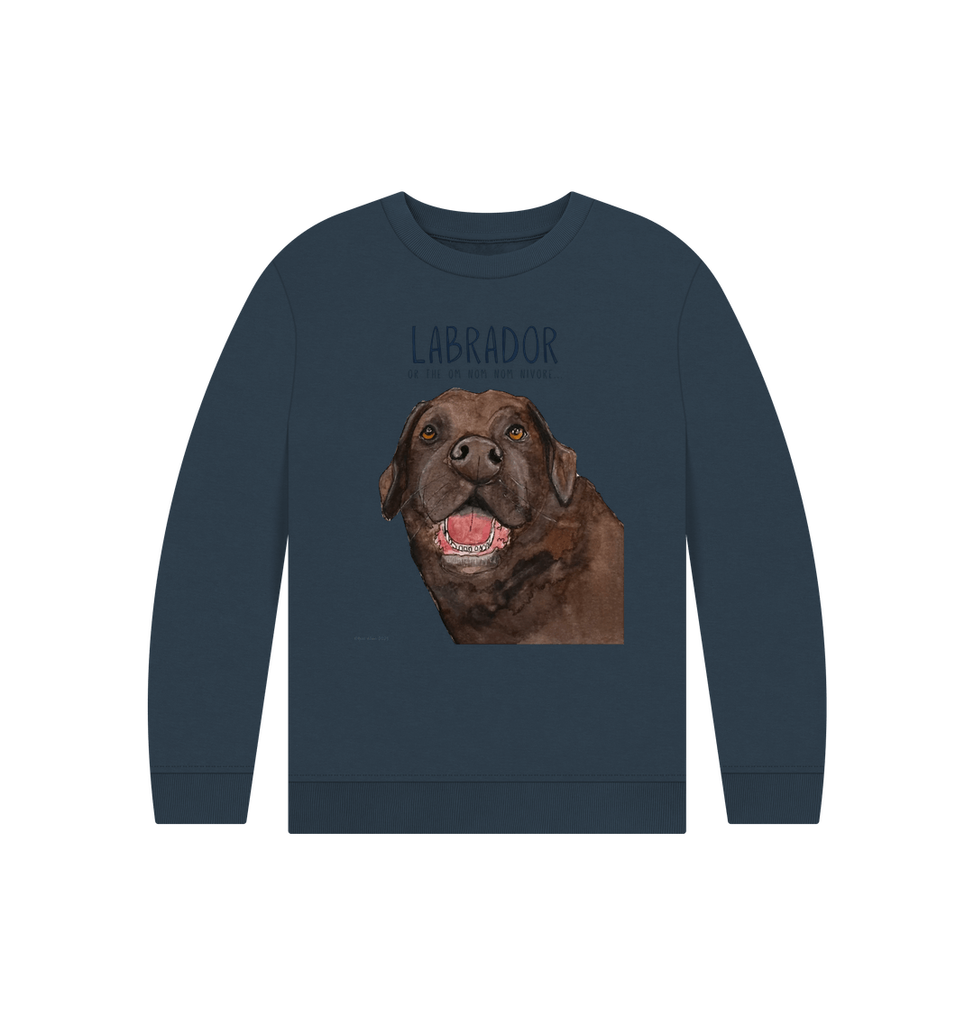 Crumb Catcher in Chief – The Chocolate Labrador Kids' Sweatshirt
