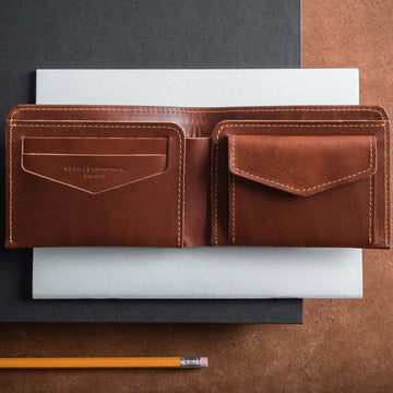 Clad Portemonnaie Wallet – Elegant Leather with Custom Storage by Craftory at brixbailey.com