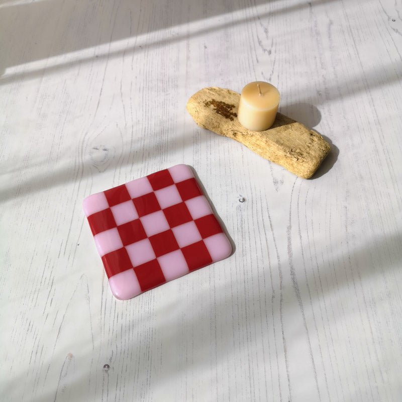 10cm Chequered Dual Coloured Coaster - Bullseye Collection