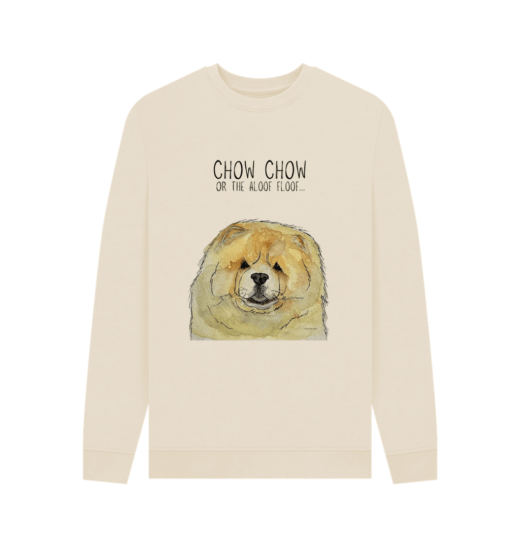 Stay Cozy with the Fawn Chow Chow "Aloof Floof" Men's Crewneck Sweatshirt