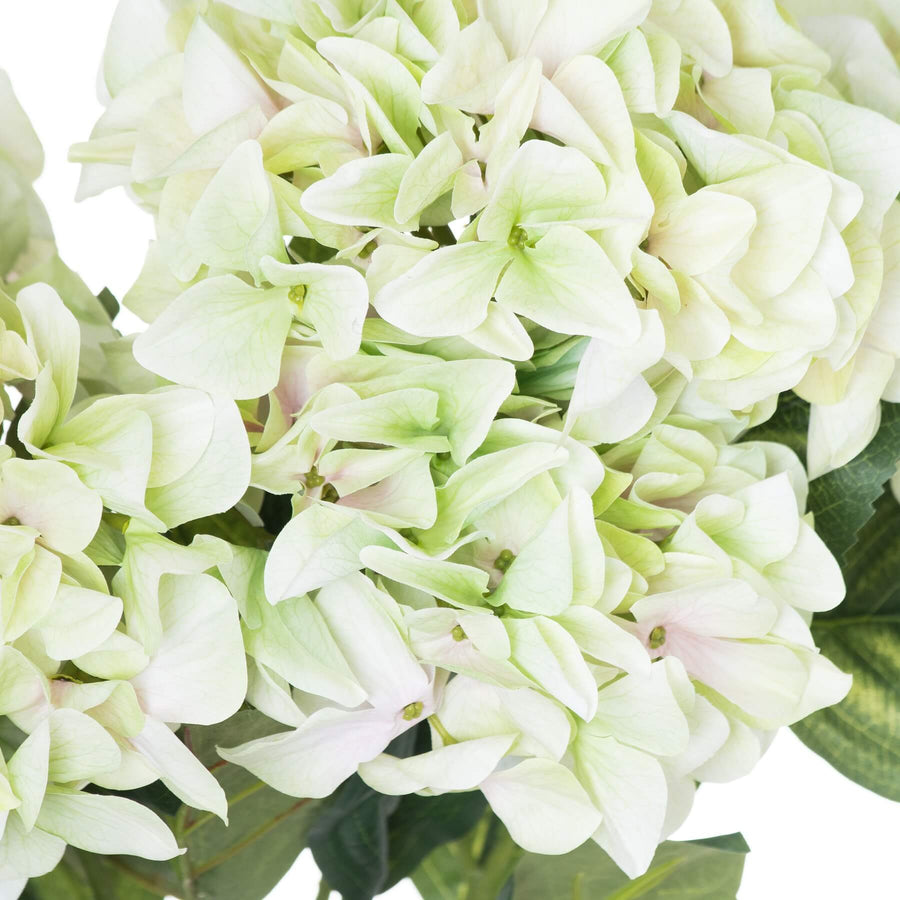 Lifelike green hydrangea bouquet, high-quality plastic floral arrangement for home decor or gifts by Sostter at brixbailey.com