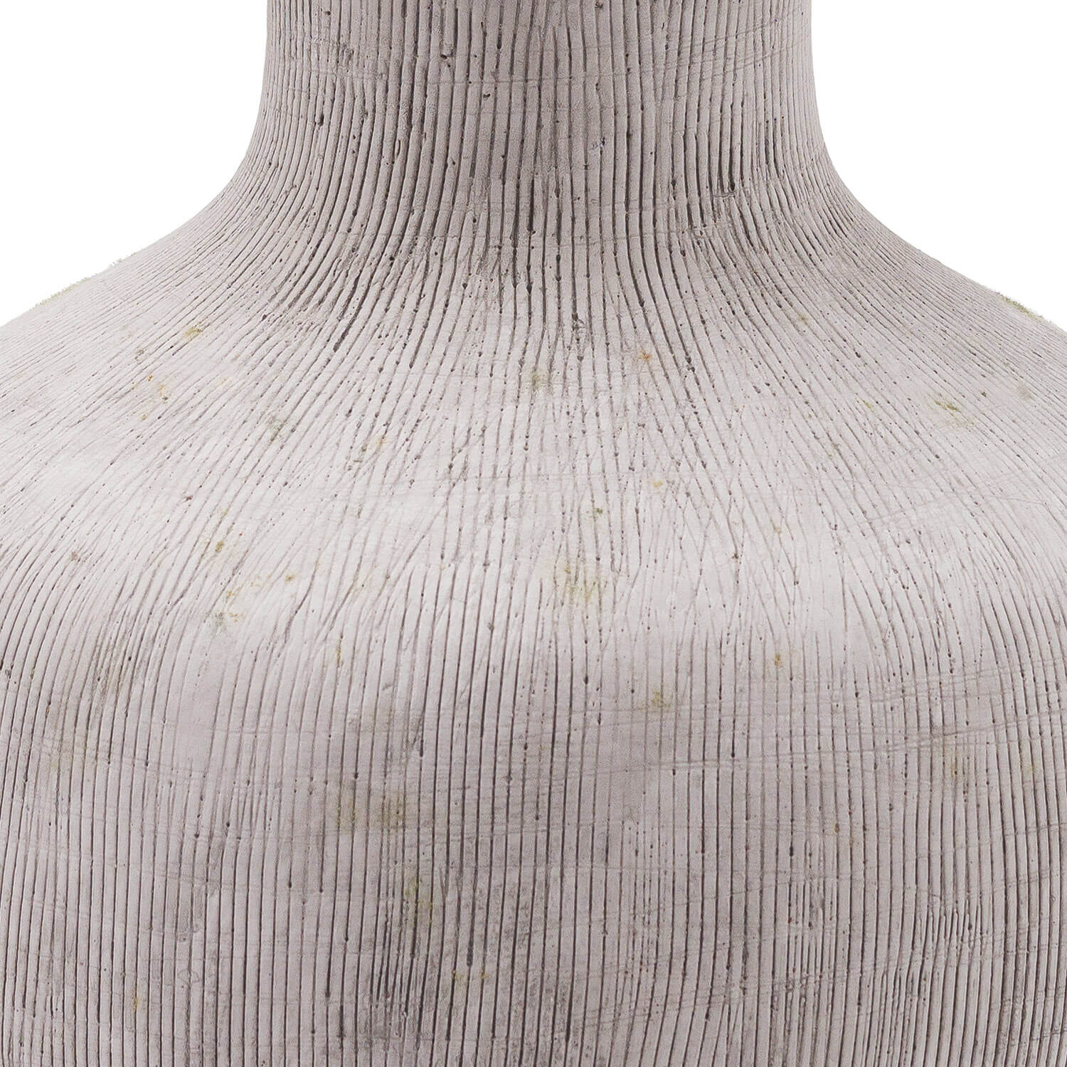 Handcrafted ceramic squat vase with stone-effect finish in natural grey, minimalist design for modern decor. by Sostter at brixbailey.com