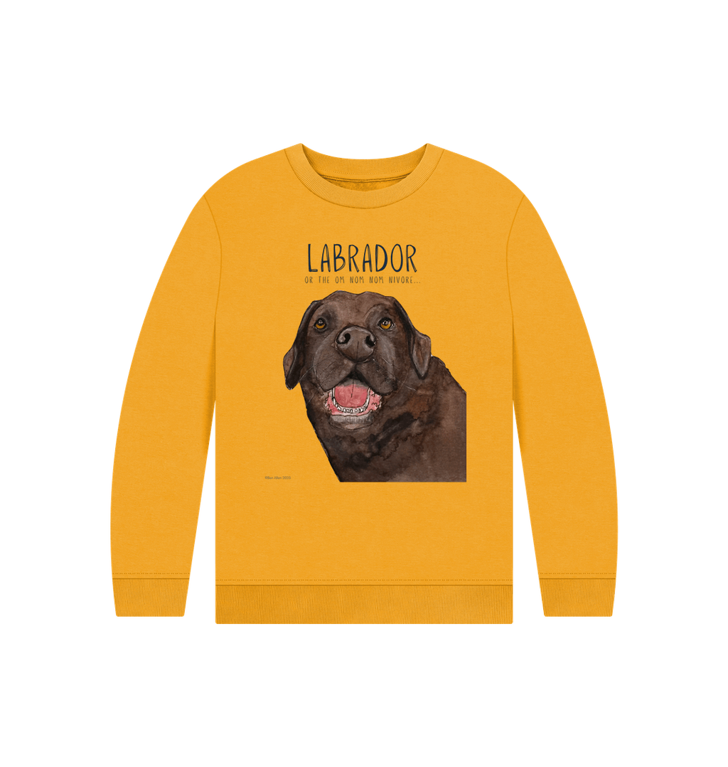 Crumb Catcher in Chief – The Chocolate Labrador Kids' Sweatshirt