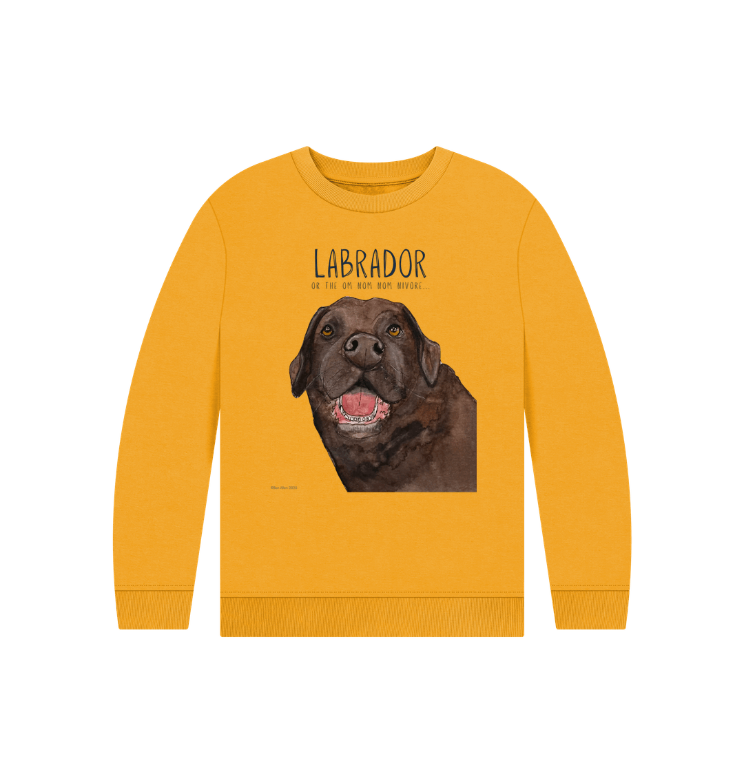 Crumb Catcher in Chief – The Chocolate Labrador Kids' Sweatshirt