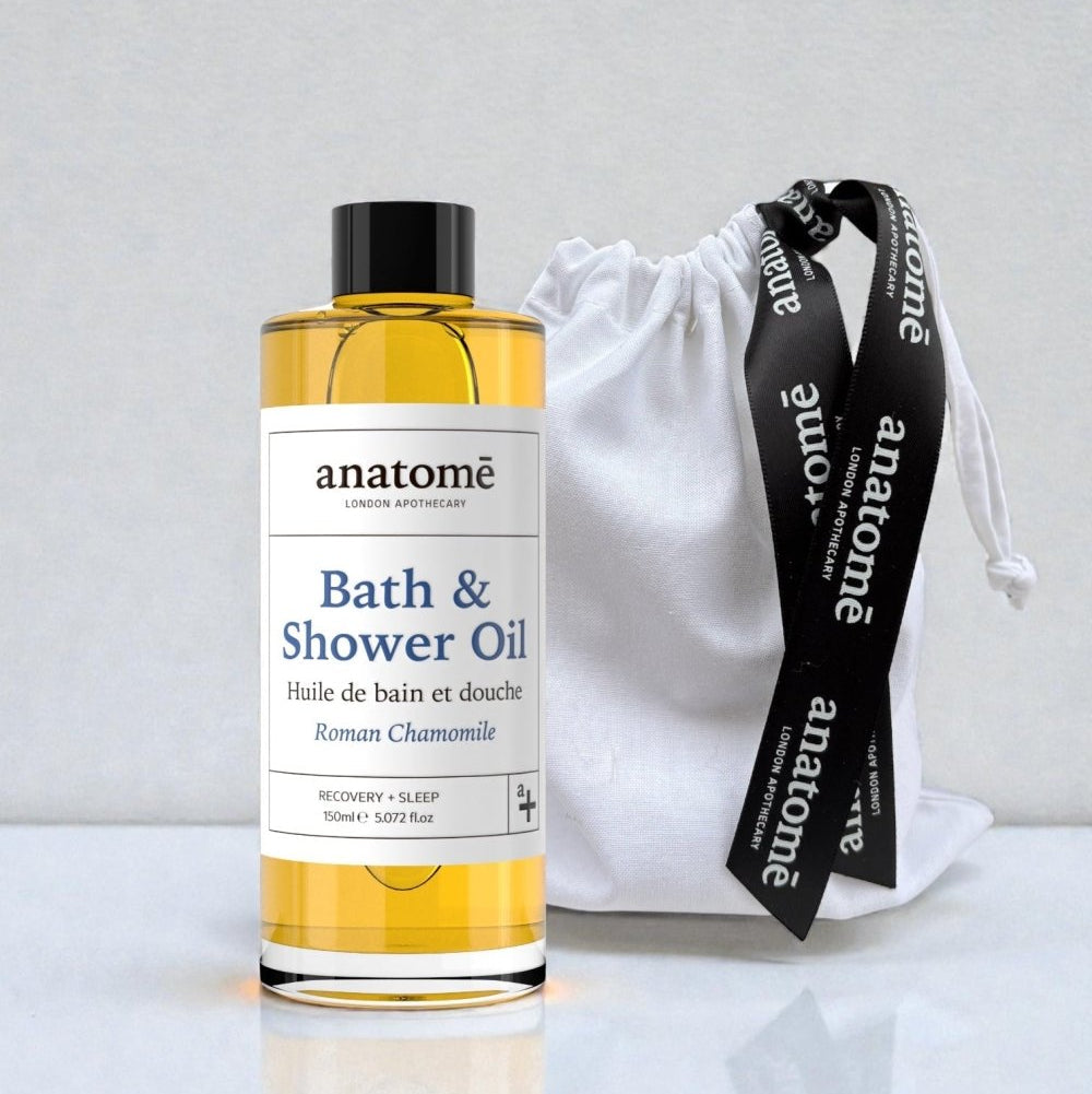 Calming Bath and Shower Oil with Roman Chamomile for Sleep and Stress Relief
