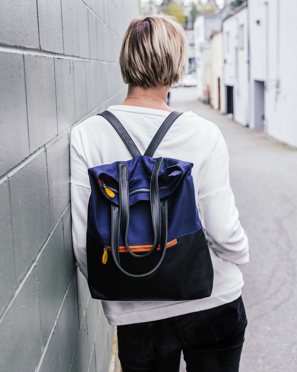 Convertible Backpack Tote with Trolley Sleeve