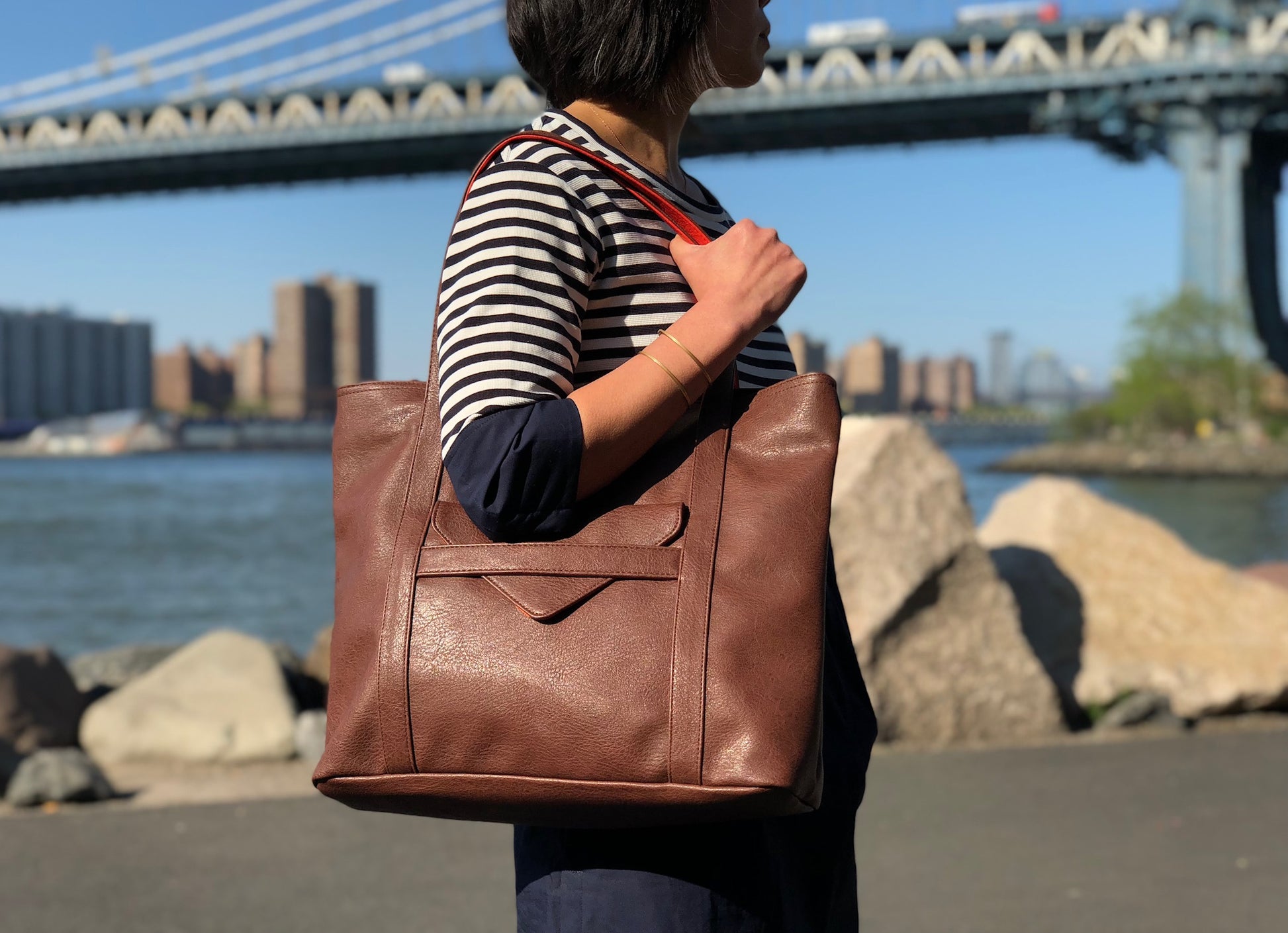 Borough Vegan Tote Bag in 3 Colors