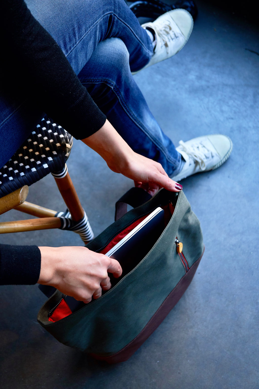 3 in 1 Canvas Tote Backpack and Crossbody Bag