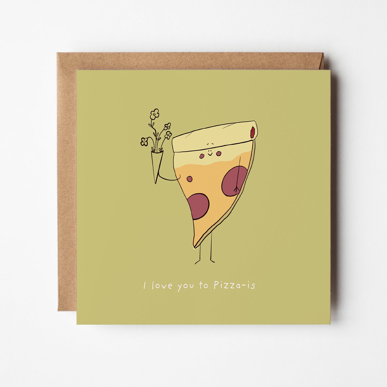 I Love You to Pizza-is – Funny Foodie Love Card