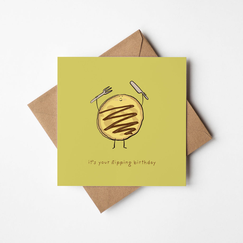 It's Your Flipping Birthday Pancake Greeting Card