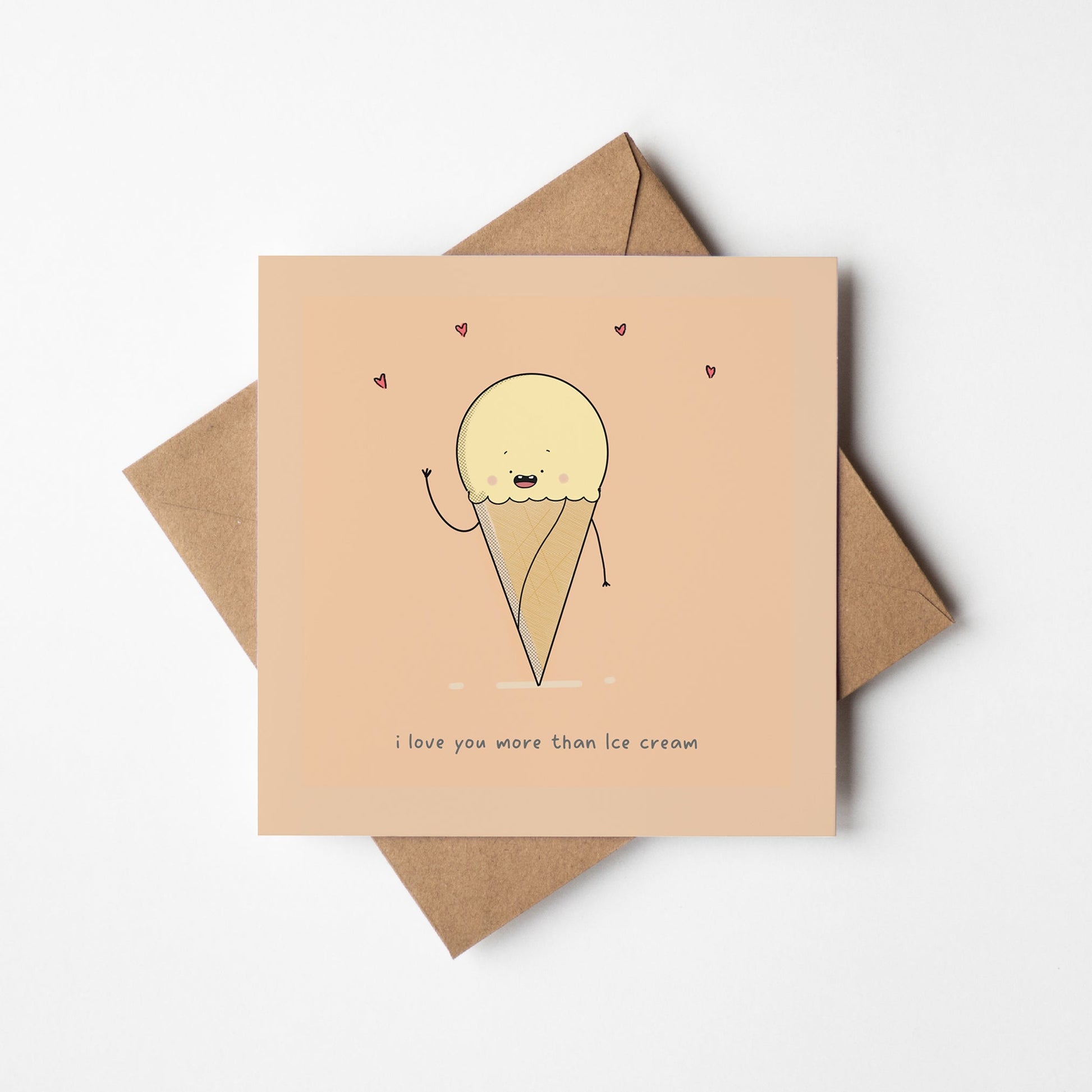 I Love You More Than Ice Cream – Funny Love Card