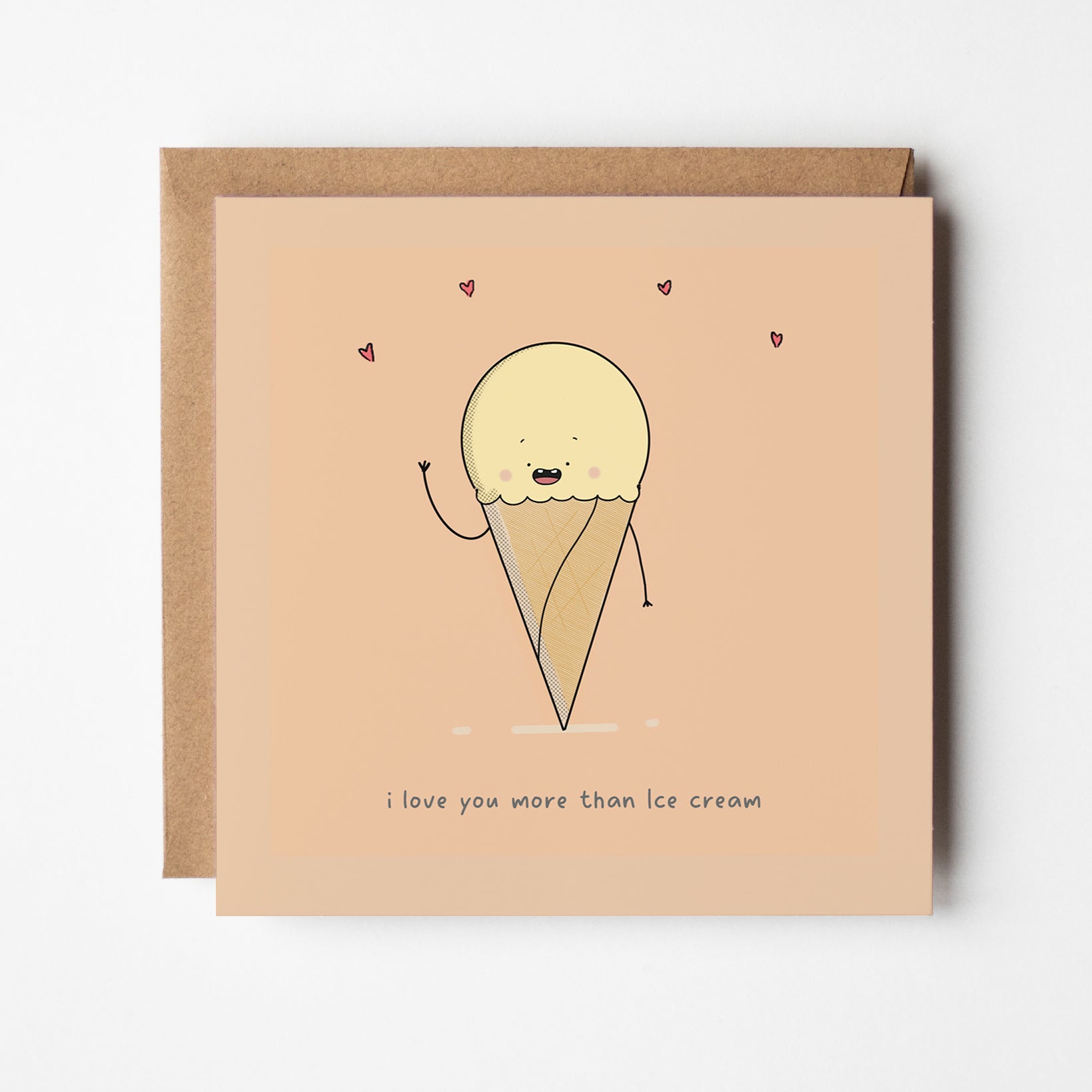 I Love You More Than Ice Cream – Funny Love Card