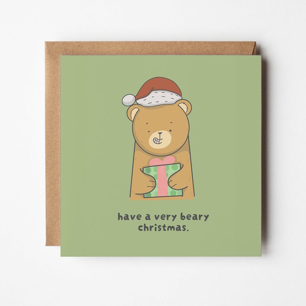 Beary Christmas - Cute Holiday Card