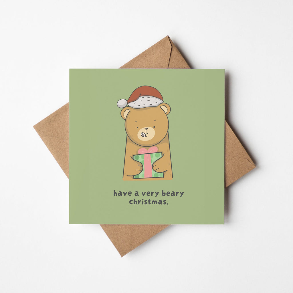 Beary Christmas - Cute Holiday Card