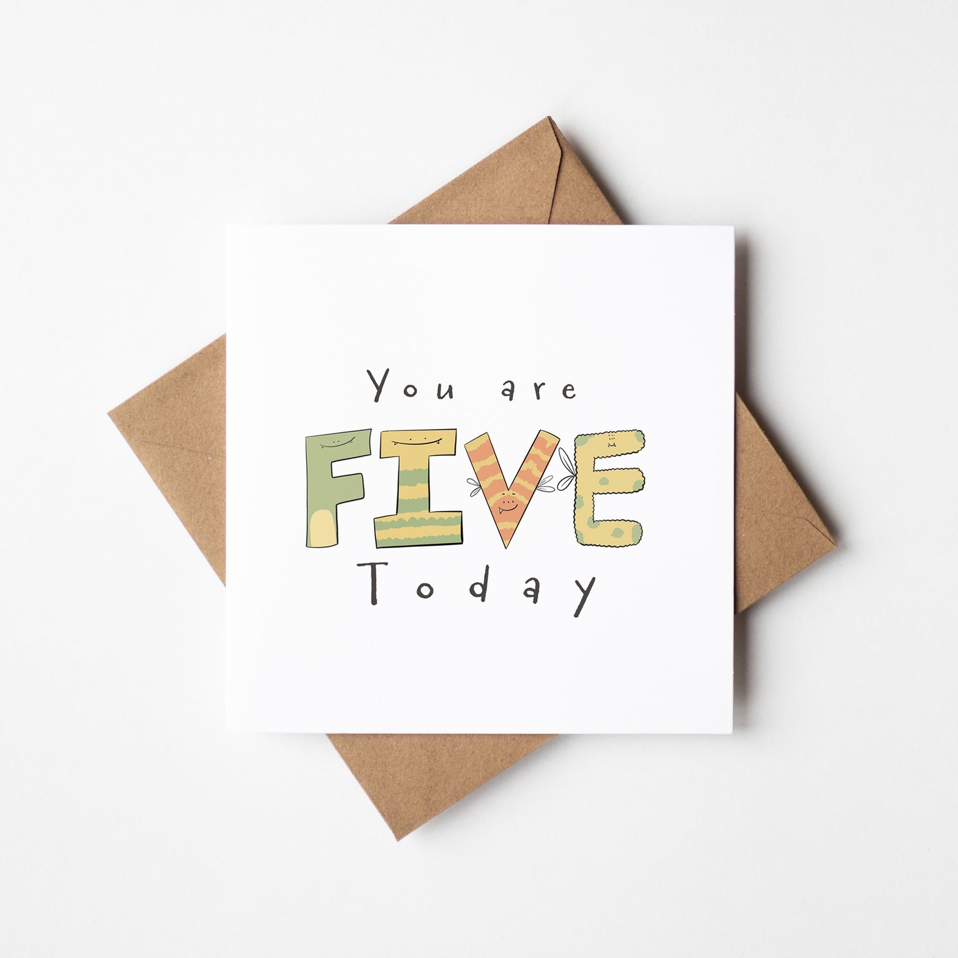You Are 5 Today – Fun Milestone Card for Kids