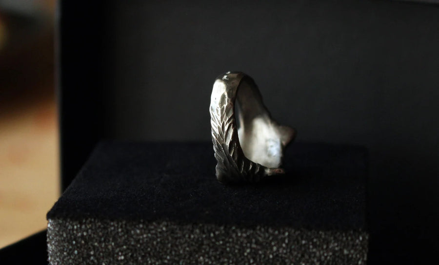 Celebrate Unique Beauty with the Flat Face Exotic Cat Ring by Hvitolg at www.brixbailey.com