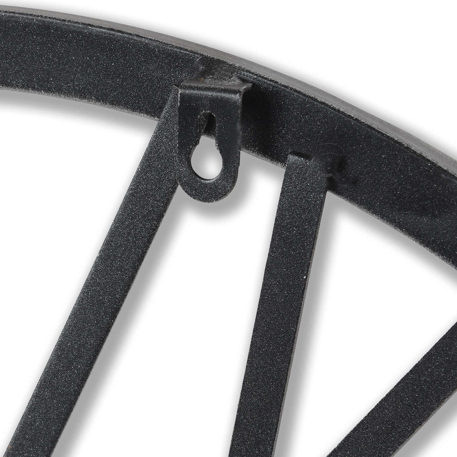 Silver heart-shaped skeleton wall clock with roman numerals, 89cm metal frame, minimalist decor by Sostter at brixbailey.com