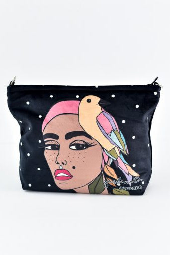 MAKEUP BAG / POUCH SIUZANA - BLACK