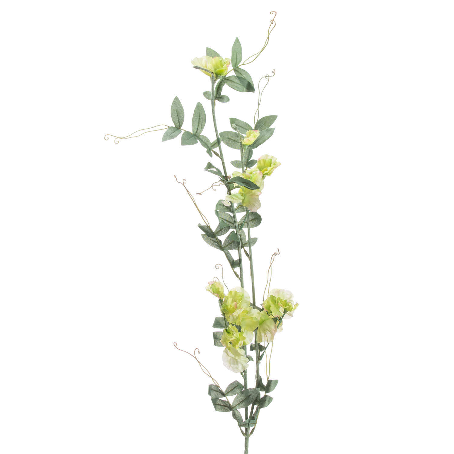 Lifelike artificial sweet pea trail with soft pastel blooms, 113cm tall, for elegant home or wedding decor by Sostter at brixbailey.com