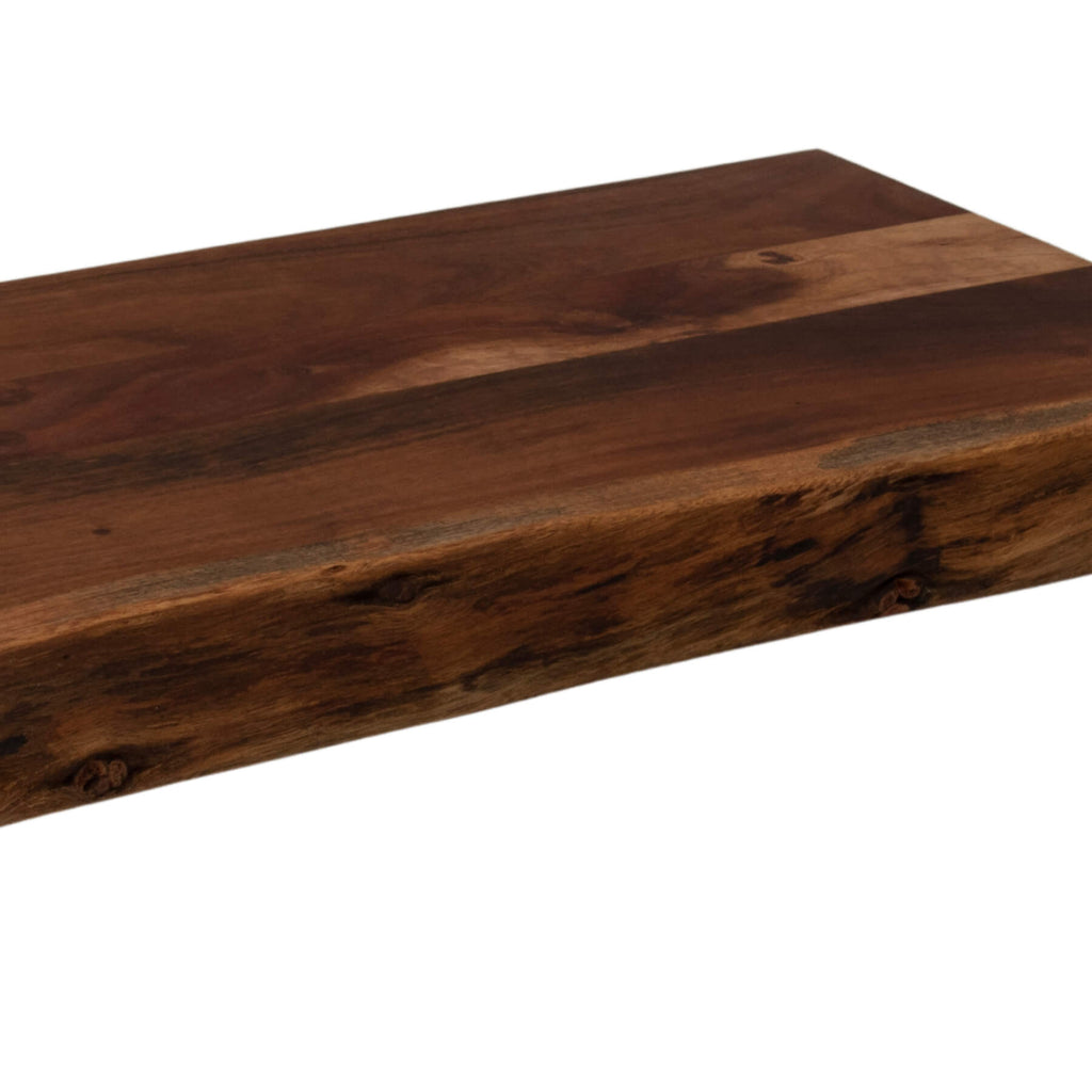 Handcrafted acacia wood chopping board with live edge, natural grain, and rich brown tones - 70x40x6cm rustic kitchen essential by RoomLondon at brixbailey.com