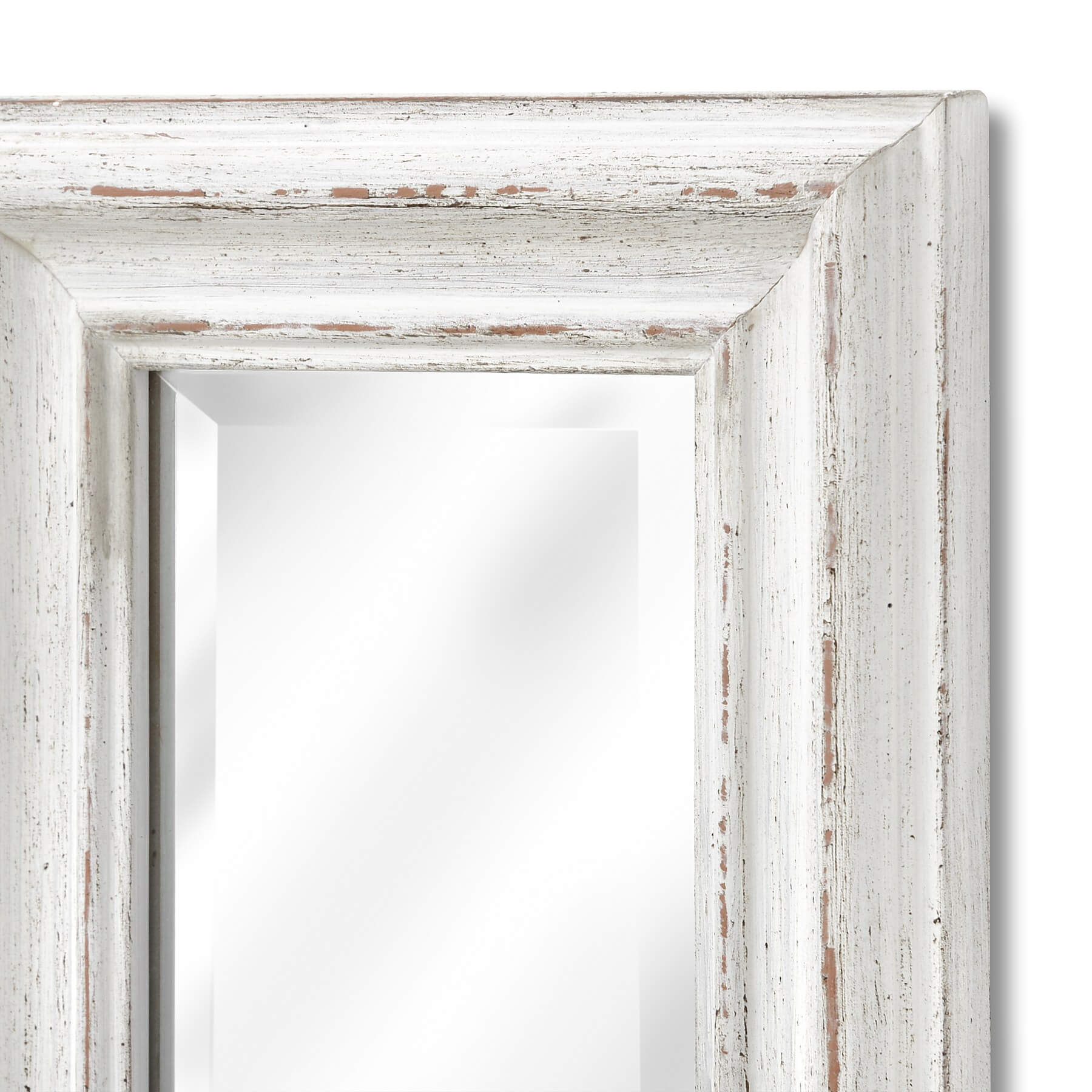 Antique white narrow wall mirror with delicate frame, ideal for hallways and small spaces, enhances light and expands rooms visually. by Sostter at brixbailey.com