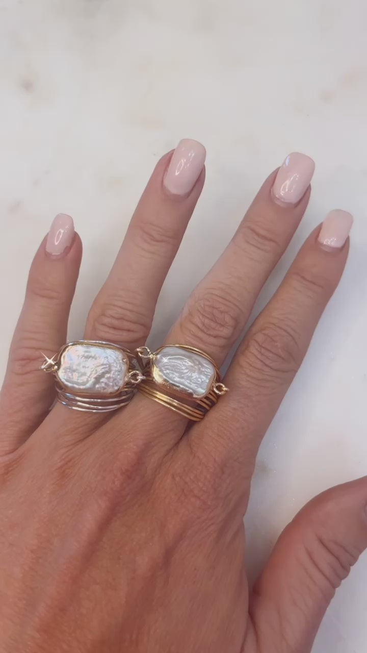 Torrey Ring with Freshwater Pearl