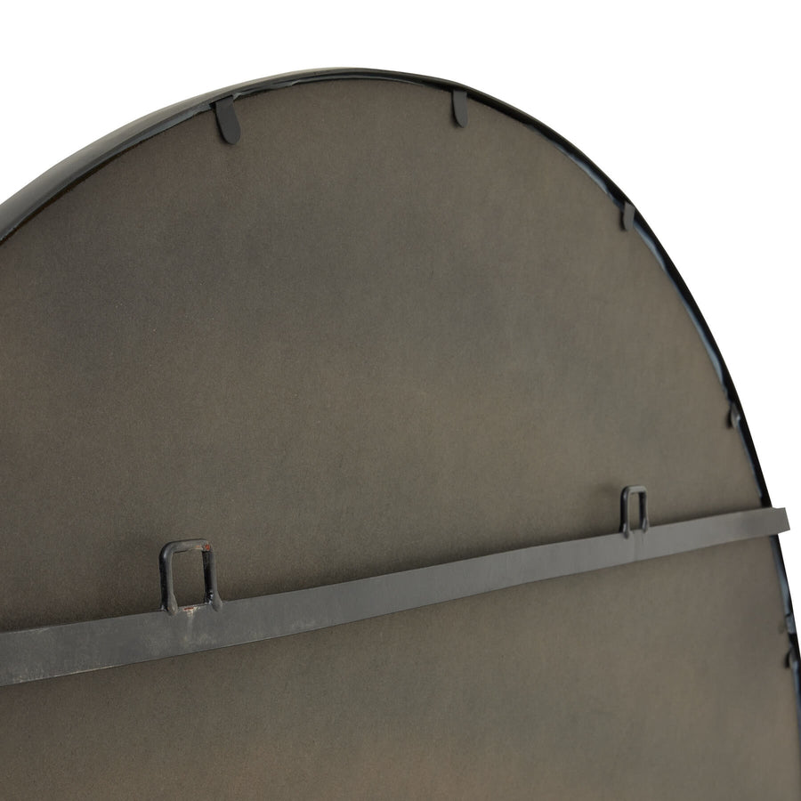 120cm floating black circle mirror with thin metal frame for modern decor by Sostter at brixbailey.com