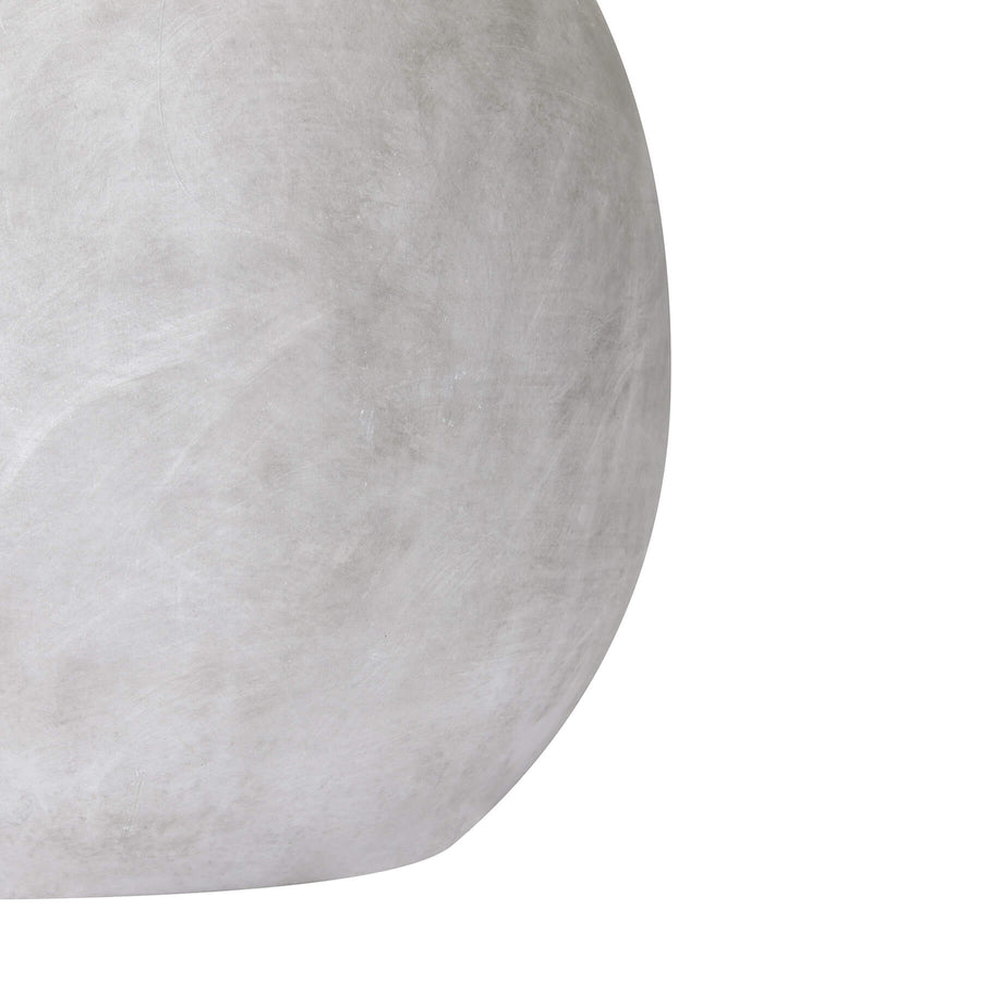 Handcrafted stone-colored ceramic vase, 23cm tall with 25cm base, neutral artisan texture for faux floral arrangements. by Sostter at brixbailey.com