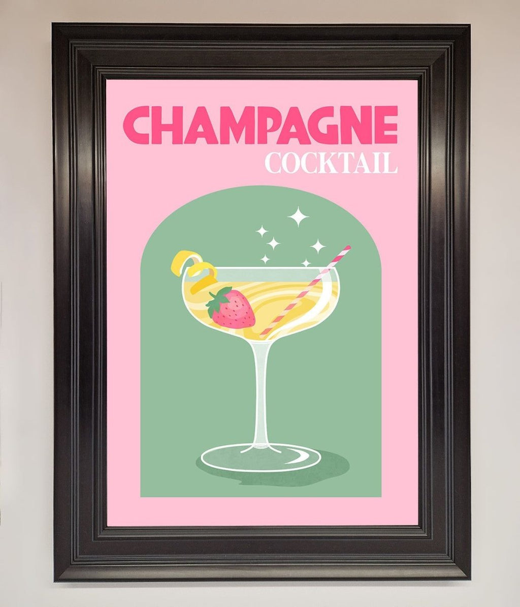 Champagne Cocktail Framed Poster