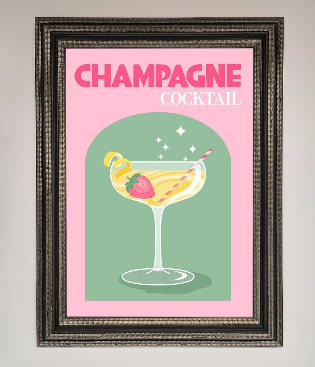 Champagne Cocktail Framed Poster