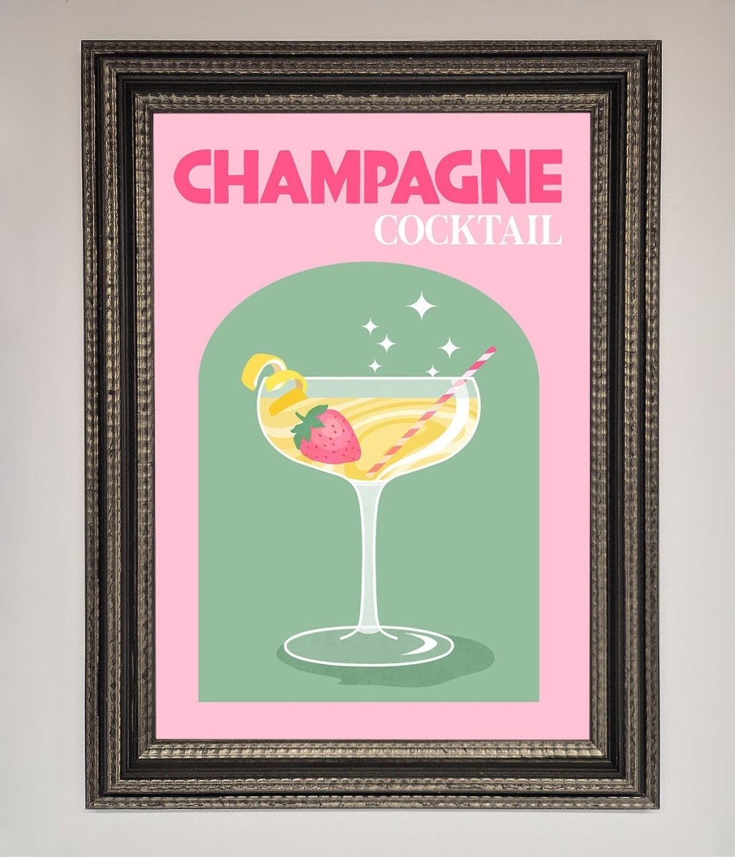 Champagne Cocktail Framed Poster