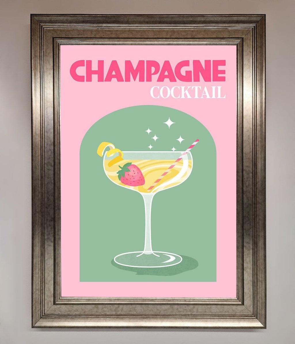 Champagne Cocktail Framed Poster