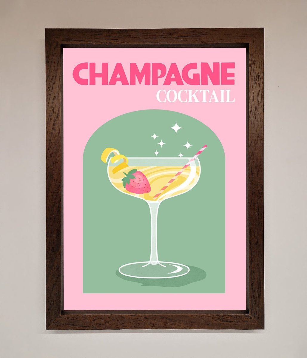 Champagne Cocktail Framed Poster