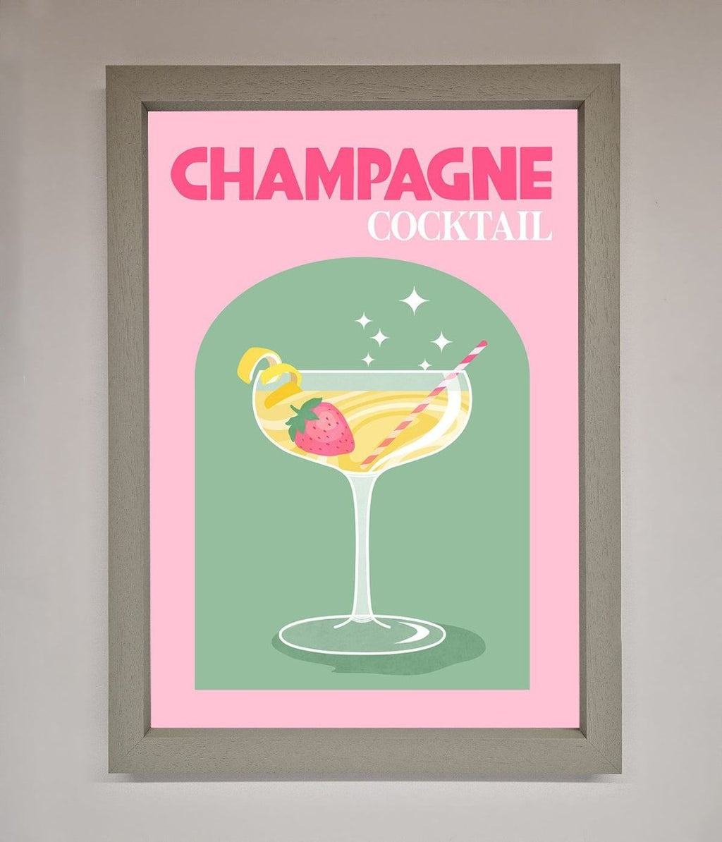 Champagne Cocktail Framed Poster