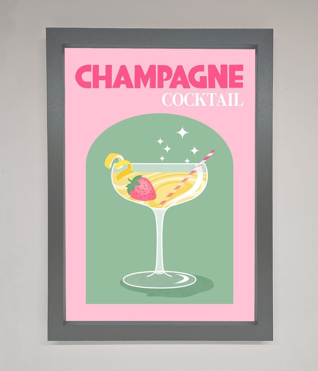 Champagne Cocktail Framed Poster